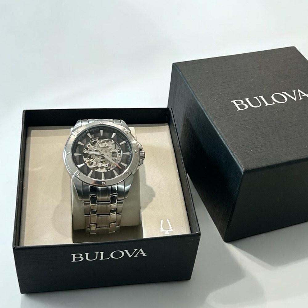 Bulova CLARKS GLEESON OVER BLACK DIAL AUTOMATIC MEN'S WATCH 96A170